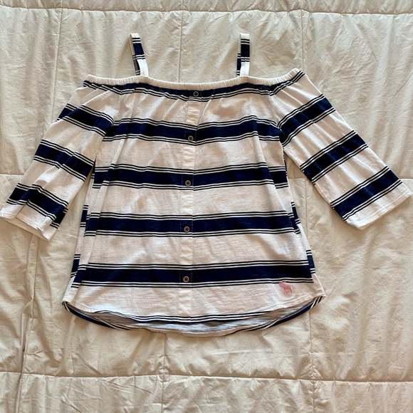 Abercrombie Kids Off the Shoulder Long Sleeve Top - Picture 3 of 5